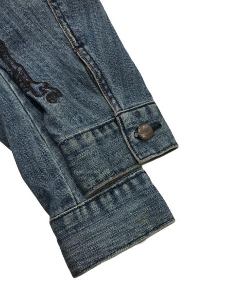 DIESEL（ディーゼル）DIESEL (ディーゼル) 刺繍デニムジャケット/ インディゴ サイズ:Sの古着・服飾アイテム