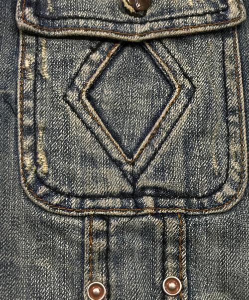 DIESEL（ディーゼル）DIESEL (ディーゼル) 刺繍デニムジャケット/ インディゴ サイズ:Sの古着・服飾アイテム