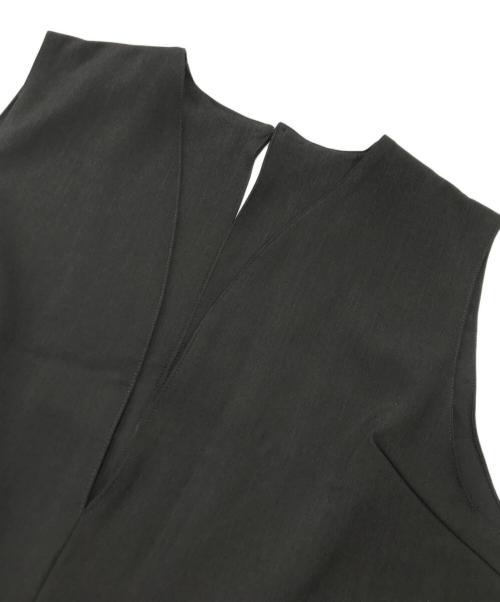 Louren（ローレン）louren (ローレン) vneck wide combinaison／Ｖネックサロペット グレー サイズ:Sの古着・服飾アイテム