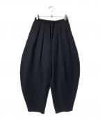 ETRE TOKYOエトレトウキョウ）の古着「キャバルリーツイルワイドパンツ/バルーンパンツ」｜ブラック