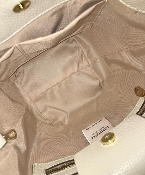 LORISTELLA（ロリステッラ）LORISTELLA (ロリステッラ) 2WAYレザーショルダーバッグ アイボリーの古着・服飾アイテム