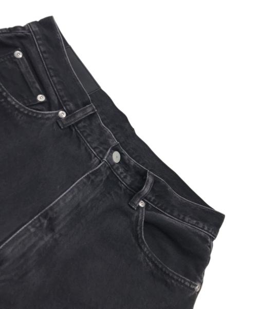 soe ready to wear（ソーイレディトゥウェア）SOE READY TO WEAR (ソーイレディトゥウェア) Half&Half Regular Jeans／デニムパンツ ブラック サイズ:2の古着・服飾アイテム