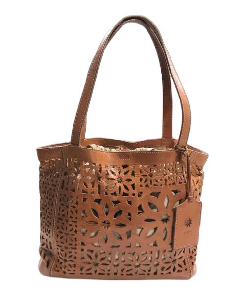 genten（ゲンテン）genten (ゲンテン) トートバッグ/バッグインバッグ ブラウンの古着・服飾アイテム