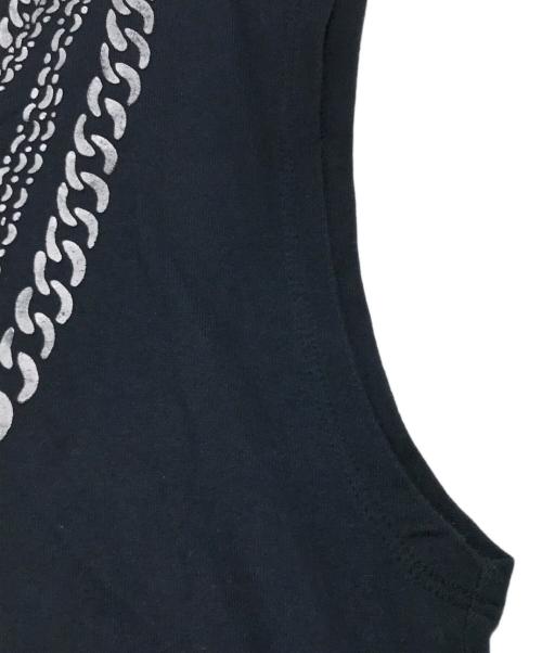 Vivienne Westwood RED LABEL（ヴィヴィアンウエストウッドレッドレーベル）Vivienne Westwood RED LABEL (ヴィヴィアンウエストウッドレッドレーベル) チェーンプリントカットソー/ノースリーブカットソー ブラック サイズ:2の古着・服飾アイテム