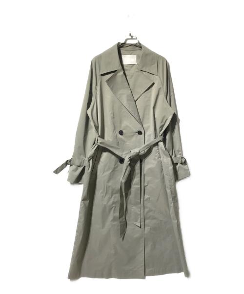 icB（アイシービー）icB (アイシービー) ストレッチタフタトレンチコート/ラグランスリーブトレンチコート カーキ サイズ:6の古着・服飾アイテム