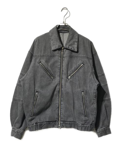JUN RED（ジュン レッド）JUN RED (ジュン レッド) デニムバイカー ZIP ブルゾン/ジップデニムジャケット グレー サイズ:Sの古着・服飾アイテム