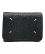 Maison Margielaメゾンマルジェラ）の古着「4ステッチ 三つ折り ウォレット/三つ折り財布」｜ブラック