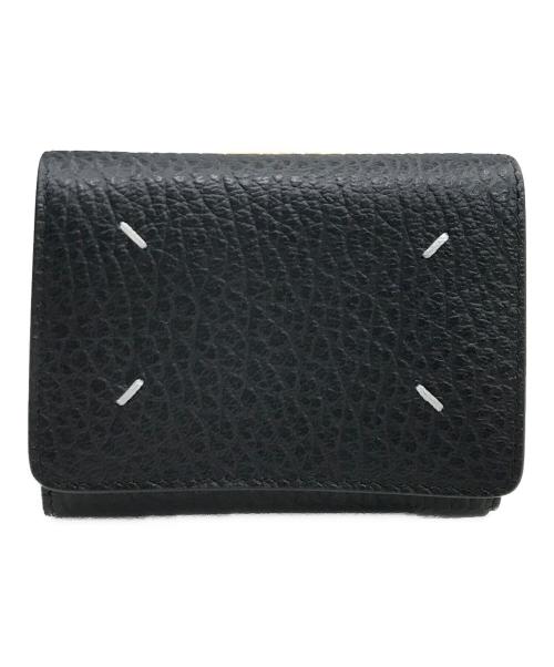 Maison Margiela（メゾンマルジェラ）Maison Margiela (メゾンマルジェラ) 4ステッチ 三つ折り ウォレット/三つ折り財布 ブラックの古着・服飾アイテム