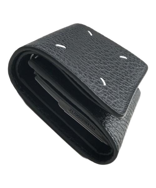 Maison Margiela（メゾンマルジェラ）Maison Margiela (メゾンマルジェラ) 4ステッチ 三つ折り ウォレット/三つ折り財布 ブラックの古着・服飾アイテム