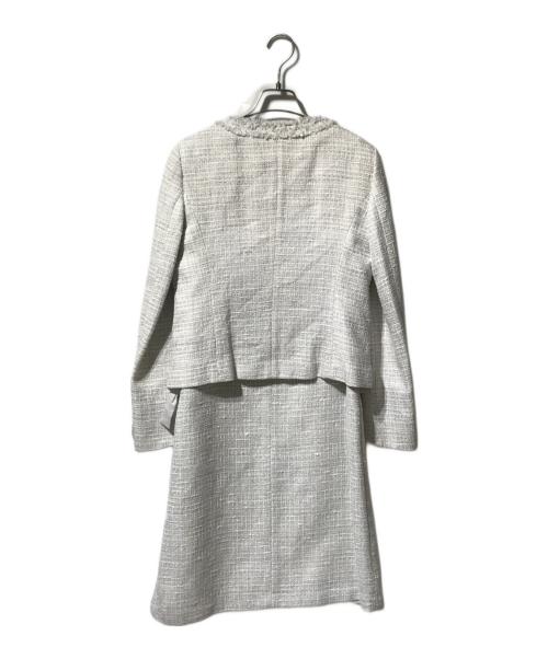 KUMIKYOKU（クミキョク）KUMIKYOKU (クミキョク) ツイードワンピースセットアップスーツ ライトグレー サイズ:2の古着・服飾アイテム