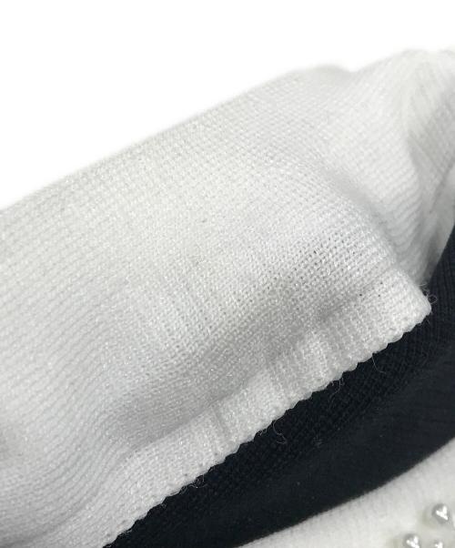 FOXEY（フォクシー）FOXEY (フォクシー) ニットノースリーブワンピース ブラック×ホワイト サイズ:38の古着・服飾アイテム