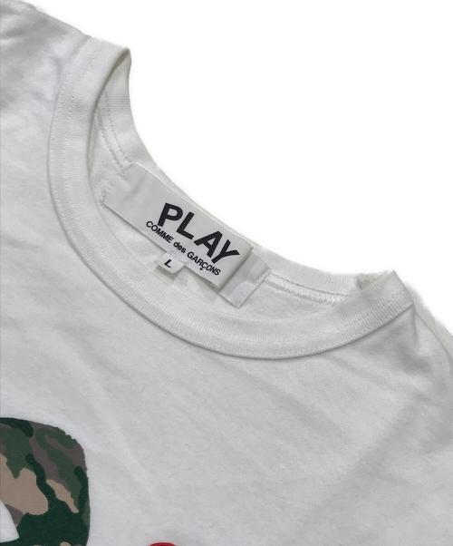 PLAY COMME des GARCONS（プレイコムデギャルソン）PLAY COMME des GARCONS (プレイコムデギャルソン) ハートワッペンTシャツ/クルーネック半袖Tシャツ ホワイト サイズ:Lの古着・服飾アイテム