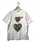 PLAY COMME des GARCONS（プレイコムデギャルソン）の古着「ハートワッペンTシャツ/クルーネック半袖Tシャツ」｜ホワイト