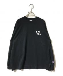 V.A. TOKYO×Champion（ヴイエー トウキョウ×チャンピオン）の古着「コラボロングスリーブカットソー」｜ブラック