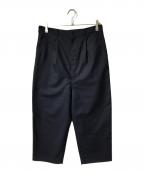 COMME des GARCONS HOMMEコムデギャルソン オム）の古着「ウールポプリン パンツ」｜ネイビー