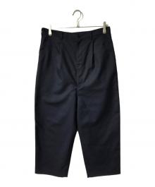 COMME des GARCONS HOMME（コムデギャルソン オム）の古着「ウールポプリン パンツ」｜ネイビー