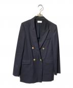 PLSTプラステ）の古着「ダブルブレストジャケット/テーラードジャケット」｜ネイビー