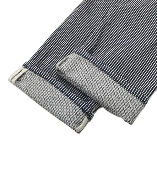 NATAL DESIGN（ネイタルデザイン）NATAL DESIGN (ネイタルデザイン) ヒッコリーサルエルフラップパンツ/ストライプパンツ ネイビー×ホワイト サイズ:34の古着・服飾アイテム