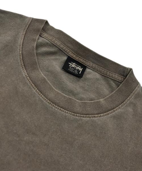 stussy（ステューシー）stussy (ステューシー) 両面プリントロングスリーブカットソー/クルーネックカットソー ブラウン サイズ:Lの古着・服飾アイテム