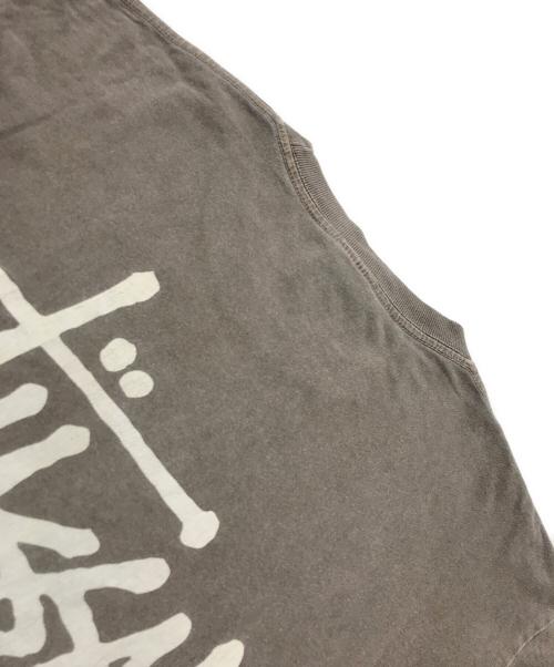 stussy（ステューシー）stussy (ステューシー) 両面プリントロングスリーブカットソー/クルーネックカットソー ブラウン サイズ:Lの古着・服飾アイテム