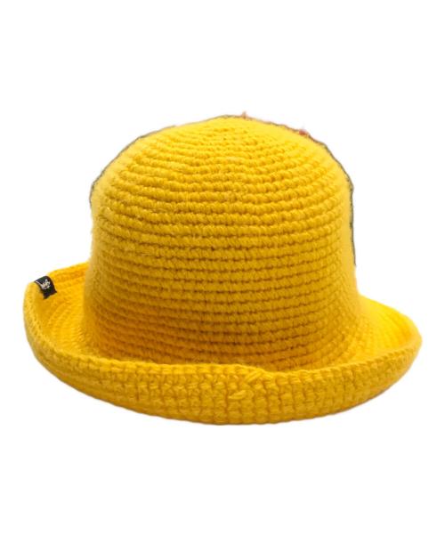 stussy（ステューシー）stussy (ステューシー) BUCKET HAT SWIRLY S KNIT／ニットハット オレンジの古着・服飾アイテム