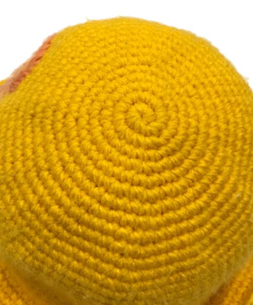 stussy（ステューシー）stussy (ステューシー) BUCKET HAT SWIRLY S KNIT／ニットハット オレンジの古着・服飾アイテム