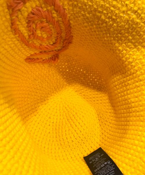 stussy（ステューシー）stussy (ステューシー) BUCKET HAT SWIRLY S KNIT／ニットハット オレンジの古着・服飾アイテム