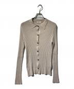 EVERYDAY I LIKE.エヴリデイ アイ ライク）の古着「ポロシャツニットカーディガン/ロングスリーブカーディガン」｜ベージュ