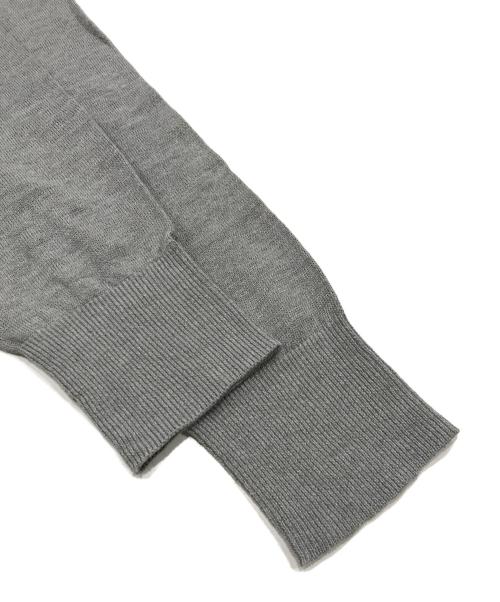 Curensology（カレンソロジー）Curensology (カレンソロジー) リネンクルーネックニットチュニック グレー サイズ:Fの古着・服飾アイテム