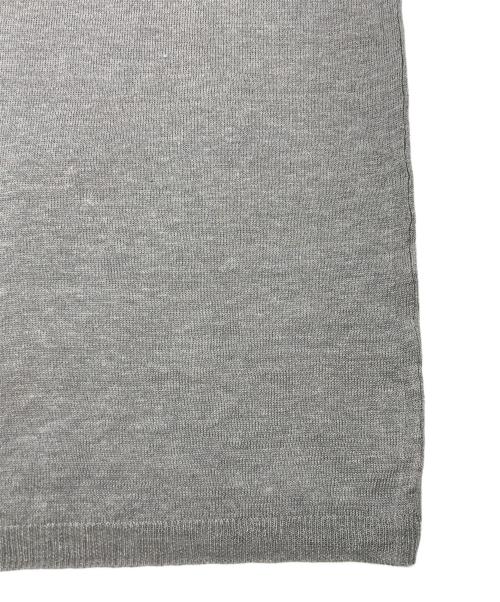 Curensology（カレンソロジー）Curensology (カレンソロジー) リネンクルーネックニットチュニック グレー サイズ:Fの古着・服飾アイテム