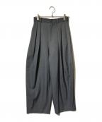 Curensologyカレンソロジー）の古着「ドスキンツータックパンツ/ハイウエストパンツ」｜グレー