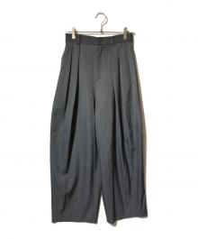 Curensology（カレンソロジー）の古着「ドスキンツータックパンツ/ハイウエストパンツ」｜グレー