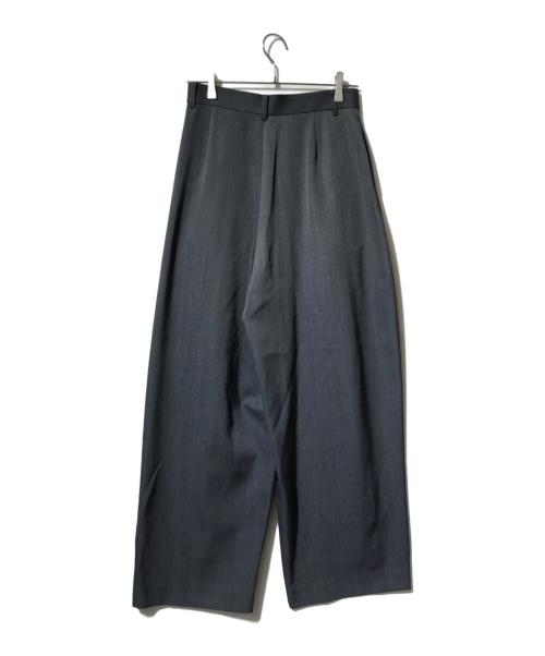 Curensology（カレンソロジー）Curensology (カレンソロジー) ドスキンツータックパンツ/ハイウエストパンツ グレー サイズ:38の古着・服飾アイテム