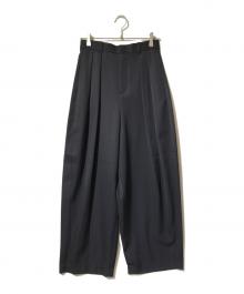 Curensology（カレンソロジー）の古着「ドスキンツータックパンツ」｜ネイビー