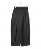 Curensologyカレンソロジー）の古着「ドスキンツータックパンツ/ハイウエストパンツ」｜ブラック