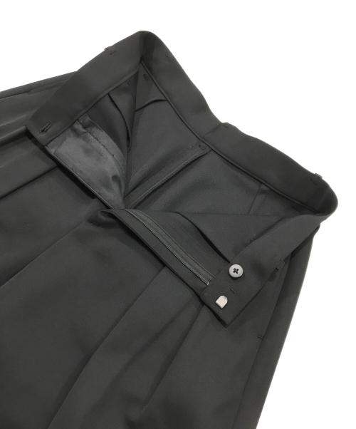 Curensology（カレンソロジー）Curensology (カレンソロジー) ドスキンツータックパンツ/ハイウエストパンツ ブラック サイズ:38の古着・服飾アイテム