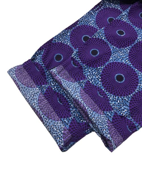 LE GLAZIK（ル グラジック）LE GLAZIK (ル グラジック) コットンバティックプリントドローストリングパンツ/イージーパンツ パープル サイズ:36の古着・服飾アイテム