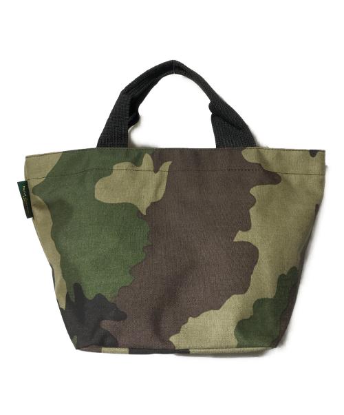 Herve Chapelier（エルベシャプリエ）Herve Chapelier (エルベシャプリエ) カモフラミニ舟型トートバック ブラウン×グリーンの古着・服飾アイテム