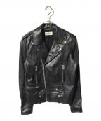 Saint Laurent Parisサンローランパリ）の古着「ラムレザークラシックモーターサイクル ダブルライダース ジャケット／レザージャケット」｜ブラック