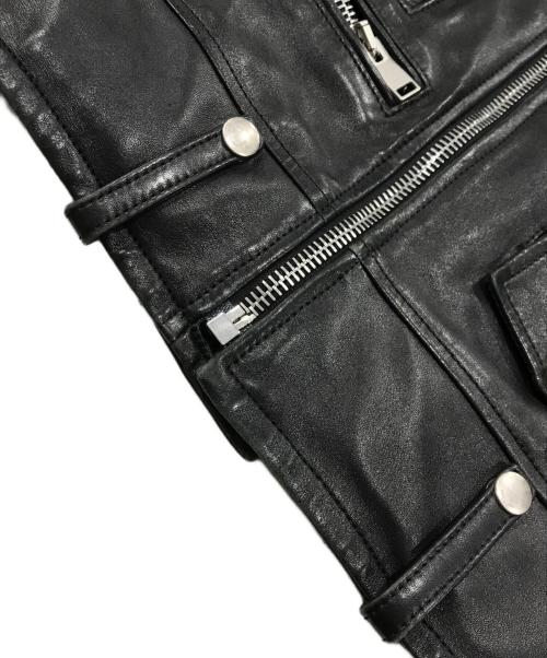 Saint Laurent Paris（サンローランパリ）Saint Laurent Paris (サンローランパリ) ラムレザークラシックモーターサイクル ダブルライダース ジャケット／レザージャケット ブラック サイズ:44の古着・服飾アイテム