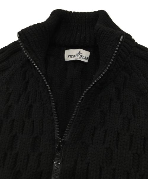 STONE ISLAND（ストーンアイランド）STONE ISLAND (ストーンアイランド) ドライバーズニット ブラック サイズ:Sの古着・服飾アイテム