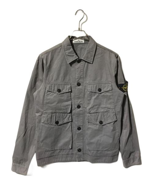 STONE ISLAND（ストーンアイランド）STONE ISLAND (ストーンアイランド) テラ4ポケットシャツジャケット/ミリタリージャケット グレー サイズ:Sの古着・服飾アイテム