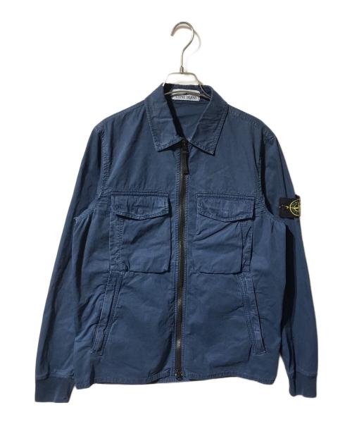 STONE ISLAND（ストーンアイランド）STONE ISLAND (ストーンアイランド) ダブルフラップポケットジップジャケット/ダブルジップジャケット ネイビー サイズ:Sの古着・服飾アイテム