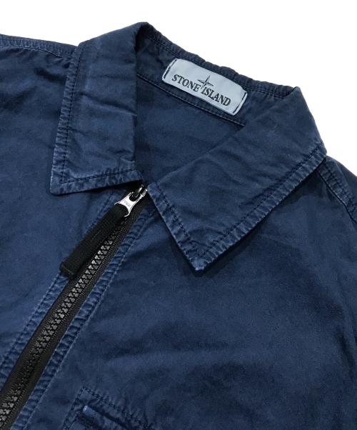 STONE ISLAND（ストーンアイランド）STONE ISLAND (ストーンアイランド) ダブルフラップポケットジップジャケット/ダブルジップジャケット ネイビー サイズ:Sの古着・服飾アイテム