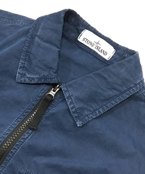 STONE ISLAND（ストーンアイランド）STONE ISLAND (ストーンアイランド) ダブルフラップポケットジップジャケット/ダブルジップジャケット ネイビー サイズ:Sの古着・服飾アイテム
