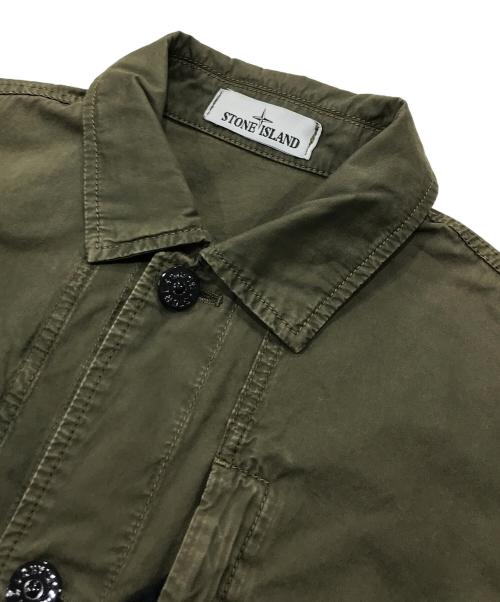 STONE ISLAND（ストーンアイランド）STONE ISLAND (ストーンアイランド) ガーメント加工ダイミリタリーブルゾン/ミリタリージャケット カーキ サイズ:Sの古着・服飾アイテム