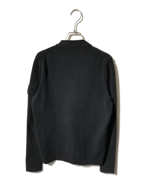 STONE ISLAND（ストーンアイランド）STONE ISLAND (ストーンアイランド) Ｖネックジップカーディガン ブラック サイズ:Sの古着・服飾アイテム