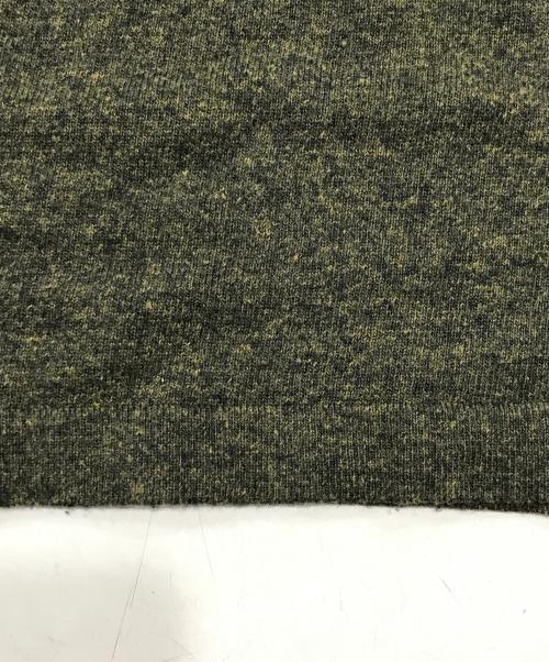 STONE ISLAND（ストーンアイランド）STONE ISLAND (ストーンアイランド) スモールロゴ刺繍ニット ネイビー×イエロー サイズ:Sの古着・服飾アイテム