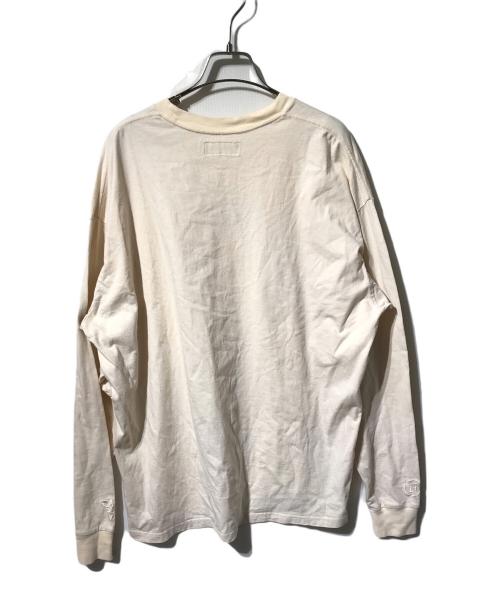 WIND AND SEA（ウィンダンシー）WIND AND SEA (ウィンダンシー) ロゴ刺繍ロングスリーブカットソー ベージュ サイズ:Ｌの古着・服飾アイテム