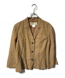 GUCCI（グッチ）の古着「リネン3Bジャケット/ショートジャケット」｜ブラウン